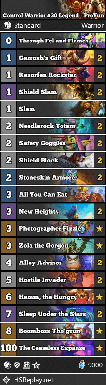 Control Warrior #30 Legend - ProYun