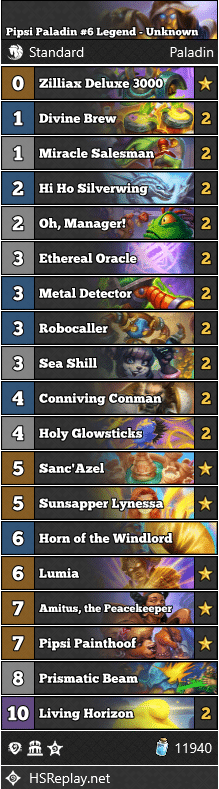 Pipsi Paladin #6 Legend - Unknown