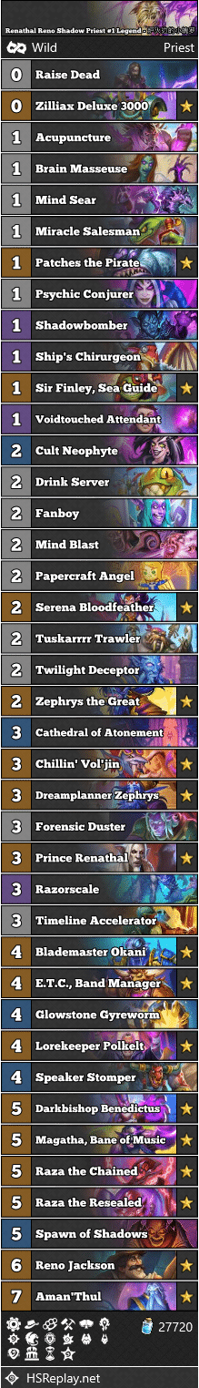 Renathal Reno Shadow Priest #1 Legend - 炉火边的小魄罗