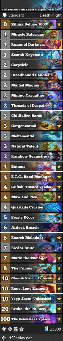 Reno Rainbow Death Knight #7 Legend - Unknown