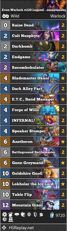 Even Warlock #220 Legend - senastenahs