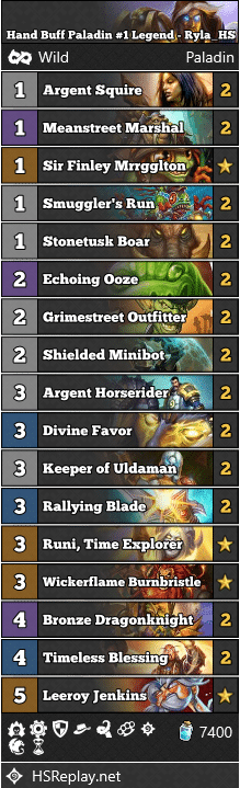 Hand Buff Paladin #1 Legend - Ryla_HS