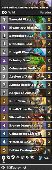 Hand Buff Paladin #11 Legend - Bolvar__