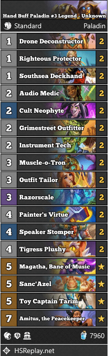 Hand Buff Paladin #3 Legend - Unknown