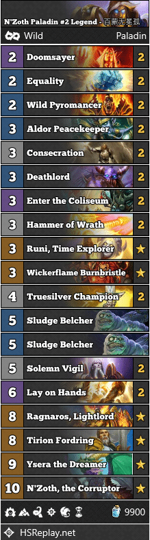 N'Zoth Paladin #2 Legend - 百蒙无冕孤城