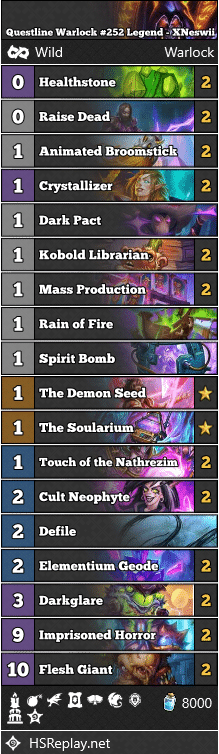 Questline Warlock #252 Legend - XNeswii