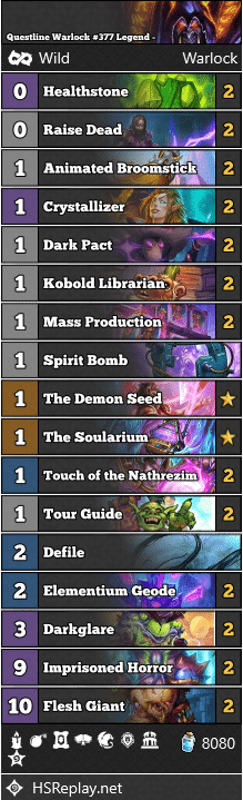 Questline Warlock #377 Legend - impermanenceHS