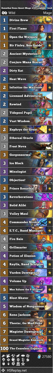 Renathal Reno Quest Mage #197 Legend - Iced