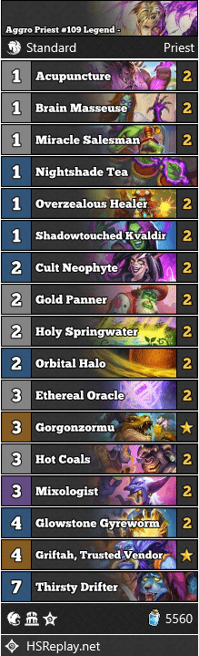 Aggro Priest #109 Legend - Risewashere_HS