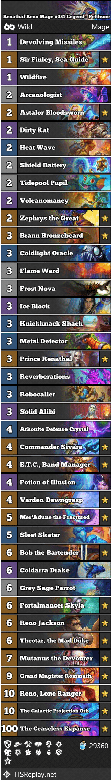 Renathal Reno Mage #331 Legend - Pelthune