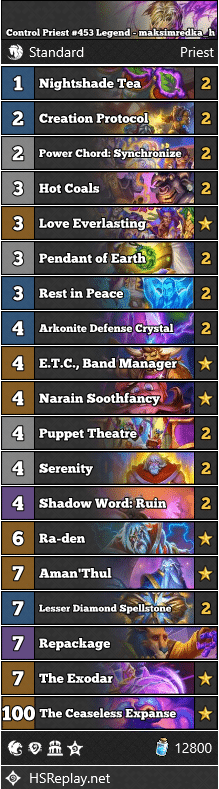 Control Priest #453 Legend - maksimredka_hs