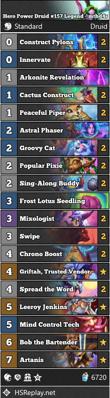 Hero Power Druid #157 Legend - mthd4s