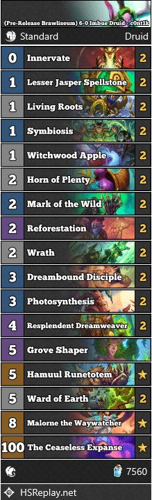 (Pre-Release Brawliseum) 6-0 Imbue Druid - c0nt1k