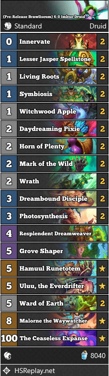 (Pre-Release Brawliseum) 6-0 Imbue Druid - moquaitv