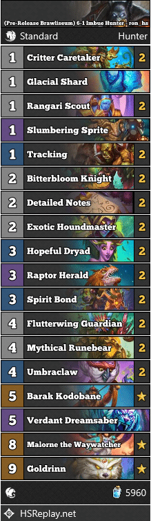 (Pre-Release Brawliseum) 6-1 Imbue Hunter - ron_hs