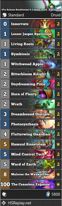 (Pre-Release Brawliseum) 6-2 Imbue Druid - Ramazzotti