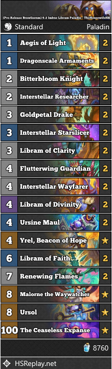 (Pre-Release Brawliseum) 6-2 Imbue Libram Paladin - TheHousewifeHS