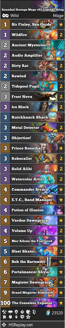 Renathal Hostage Mage #93 Legend - Sting