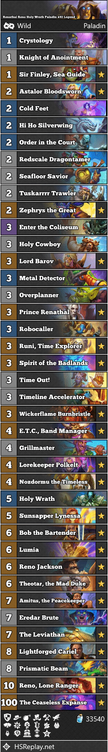 Renathal Reno Holy Wrath Paladin #41 Legend - ZacharyFreedma3