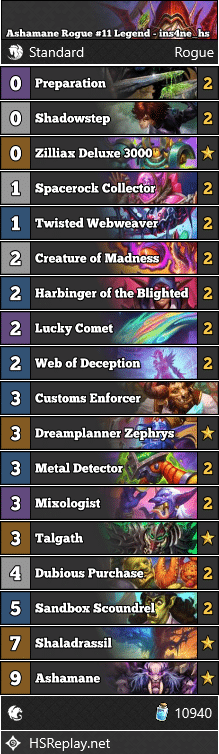 Ashamane Rogue #11 Legend - ins4ne_hs
