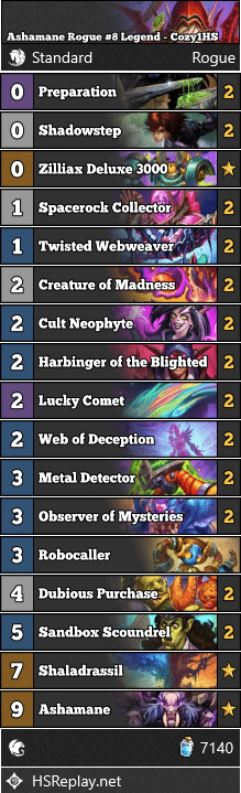 Ashamane Rogue #8 Legend - Cozy1HS