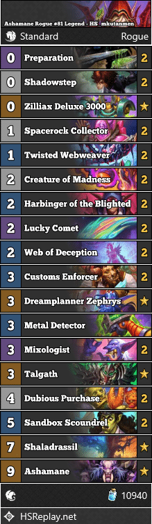 Ashamane Rogue #81 Legend - HS_mkutanmen