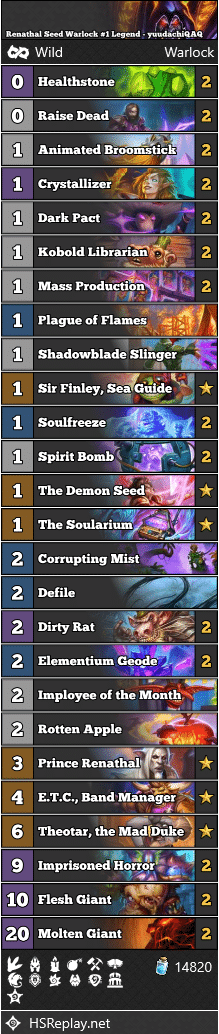 Renathal Seed Warlock #1 Legend - yuudachiQAQ