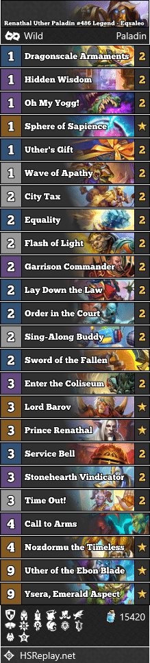 Renathal Uther Paladin #486 Legend - Eqsaleo