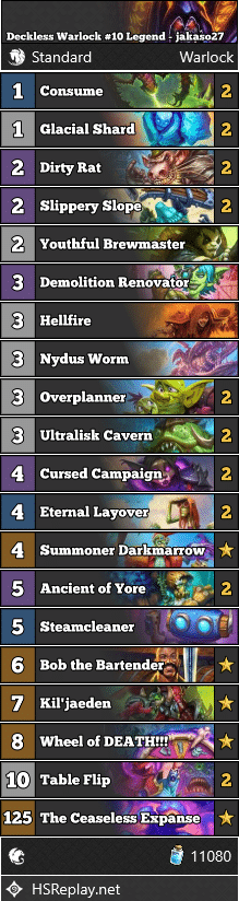Deckless Warlock #10 Legend - jakaso27