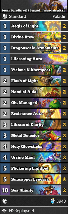 Drunk Paladin #475 Legend - JasonGamerHS1