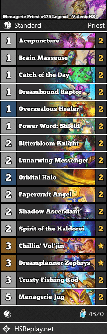 Menagerie Priest #475 Legend - ValentoHS