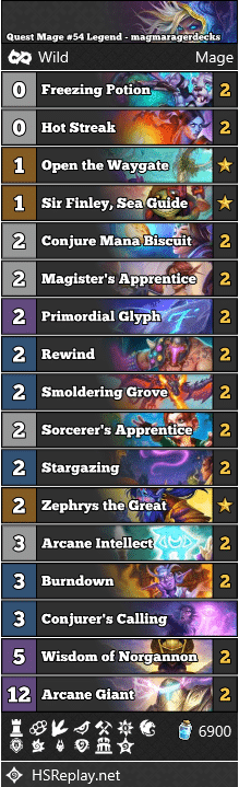Quest Mage #54 Legend - magmaragerdecks