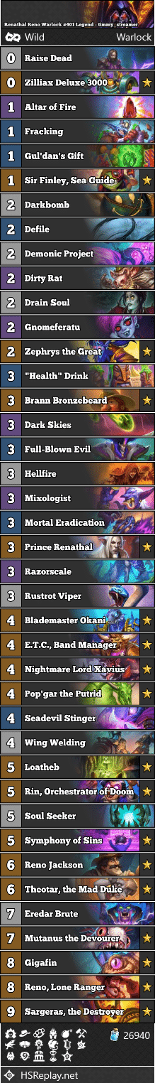 Renathal Reno Warlock #401 Legend - timmy_streamer