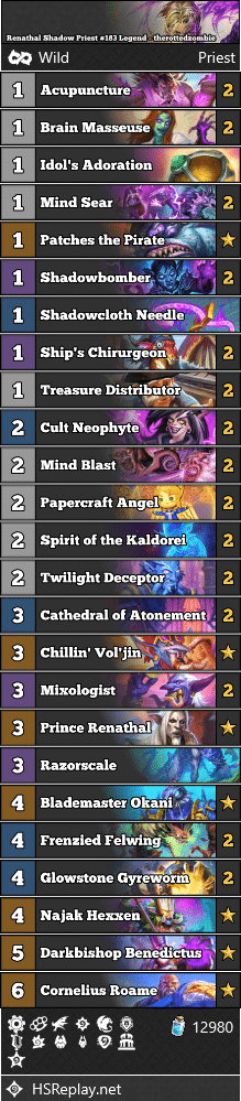 Renathal Shadow Priest #183 Legend - therottedzombie