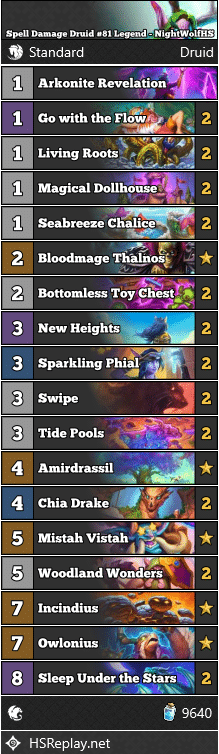 Spell Damage Druid #81 Legend - NightWolfHS