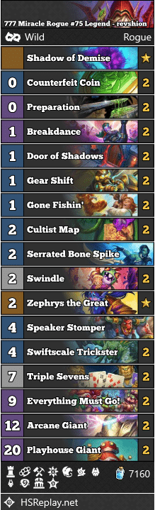777 Miracle Rogue #75 Legend - revshion