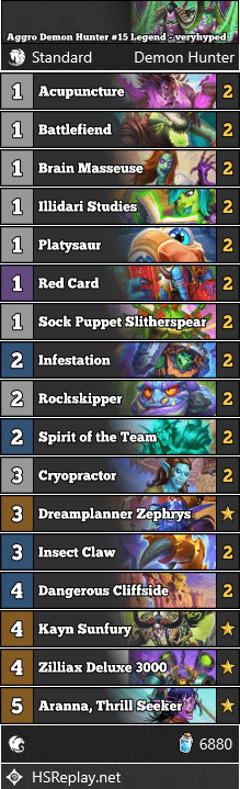 Aggro Demon Hunter #15 Legend - veryhyped