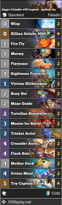 Aggro Paladin #99 Legend - molino_hs
