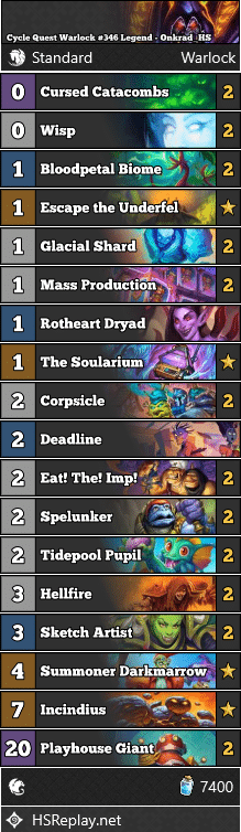 Cycle Quest Warlock #346 Legend - Onkrad_HS