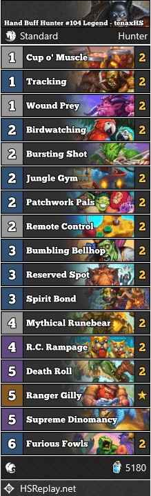 Hand Buff Hunter #104 Legend - tenaxHS