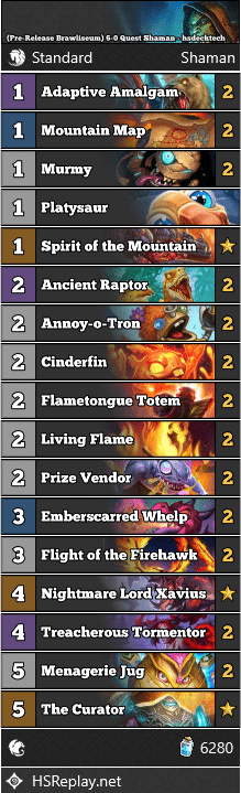 (Pre-Release Brawliseum) 6-0 Quest Shaman - hsdecktech