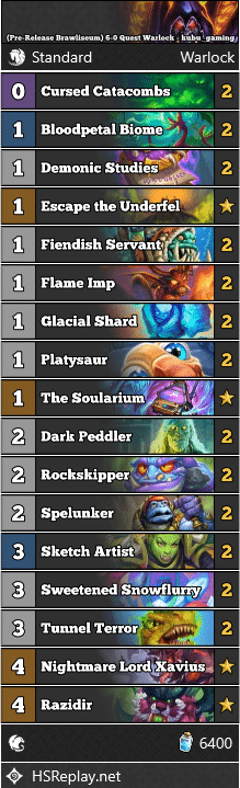 (Pre-Release Brawliseum) 6-0 Quest Warlock - kubu_gaming