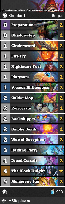 (Pre-Release Brawliseum) 6-1 Menagerie Rogue - Aklain_Hs