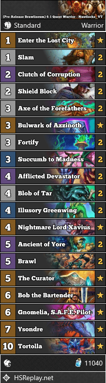 (Pre-Release Brawliseum) 6-1 Quest Warrior - Nautlocke_VT