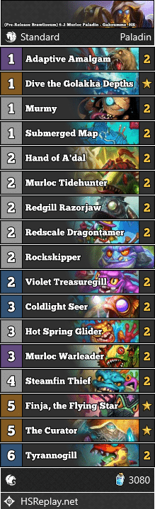 (Pre-Release Brawliseum) 6-2 Murloc Paladin - Gaboumme_HS