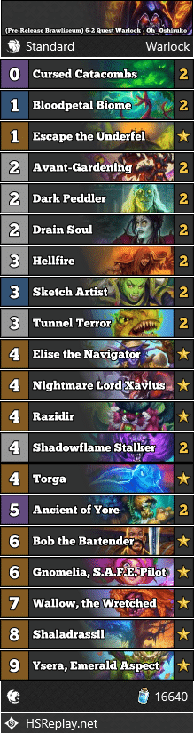 (Pre-Release Brawliseum) 6-2 Quest Warlock - Oh_Oshiruko