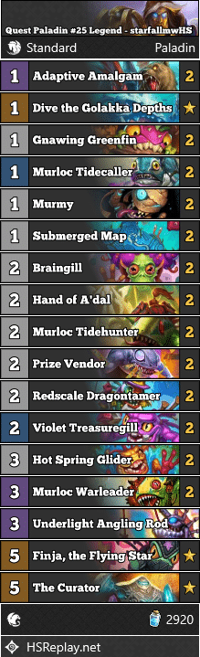 Quest Paladin #25 Legend - starfallmwHS