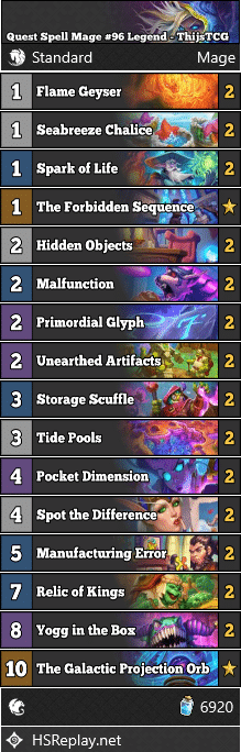 Quest Spell Mage #96 Legend - ThijsTCG
