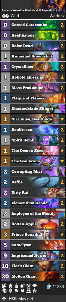 Renathal Questline Warlock #200 Legend - 秋水月圆