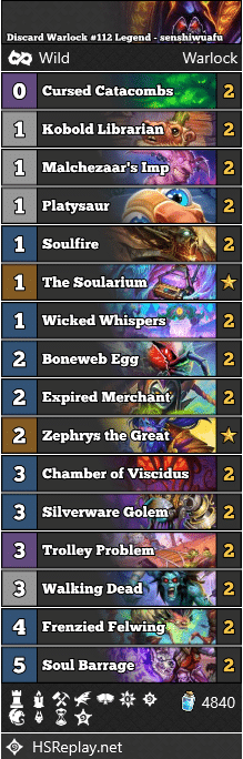 Discard Warlock #112 Legend - senshiwuafu